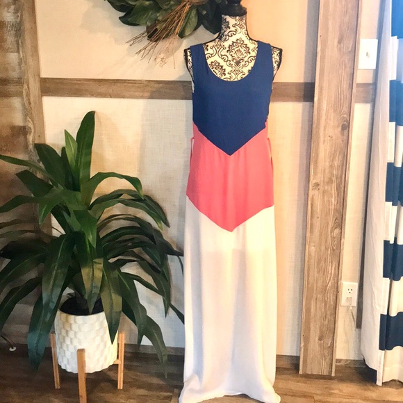 Rachel Kate Chevron 3 Tone Maxi Dress - Picture 5 of 5